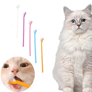 Veterinarian-recommended dog toothbrush - Dental cleaning tool with micro-head for dogs and cats.