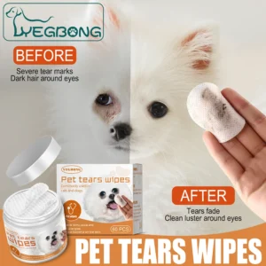 Dog wipes, pet hygiene accessories. Pack of 60.