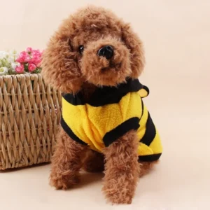 Bee Pet Coat Clothes with Dog Fur, Wool Clothing, Sweatshirts for Dogs and Cats