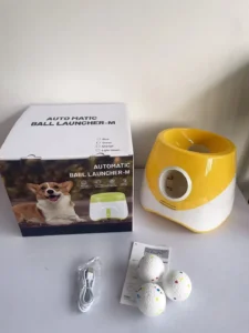 Updated Automatic Ball Launcher for Dogs Rechargeable with Interactive Pinball USB Design